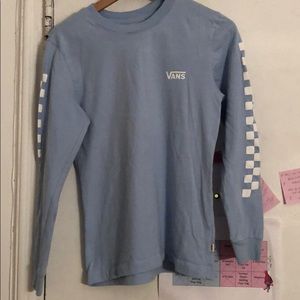 Vans Checkered Light Blue Long Sleeve